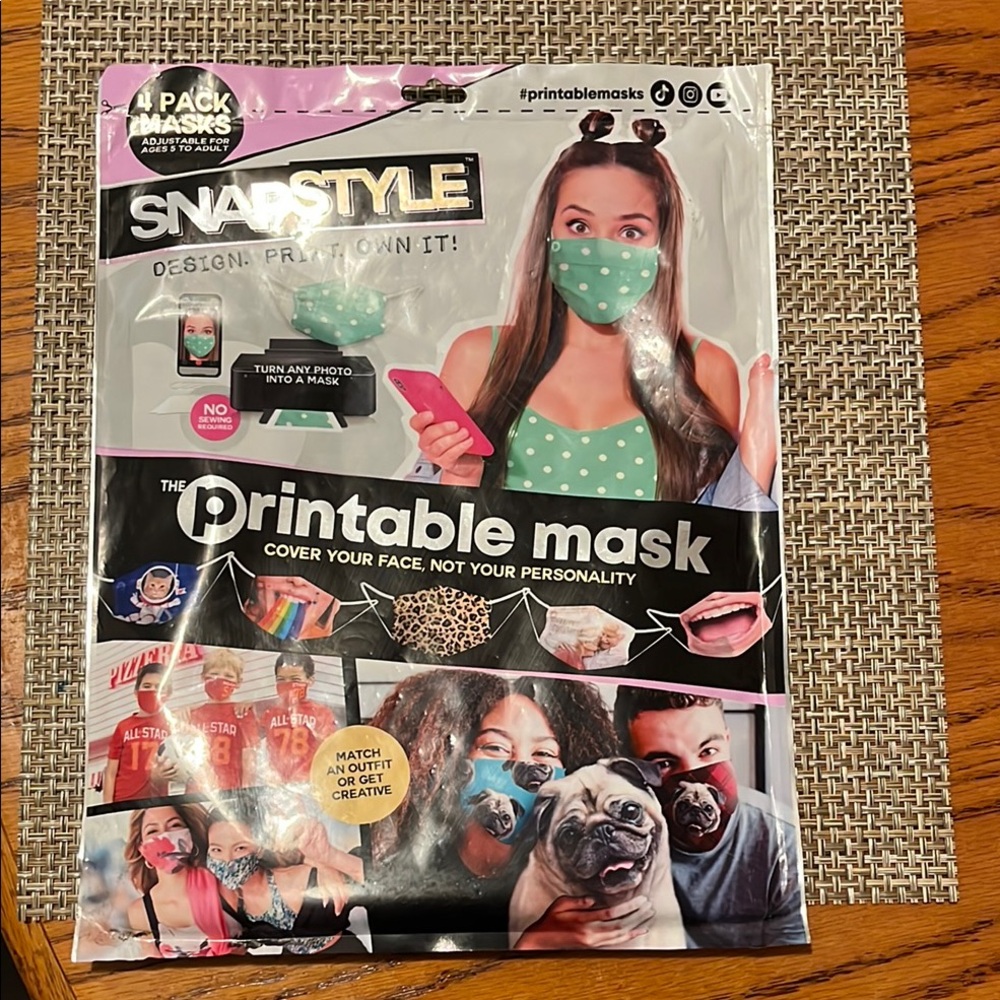 Printable Mask - Teal